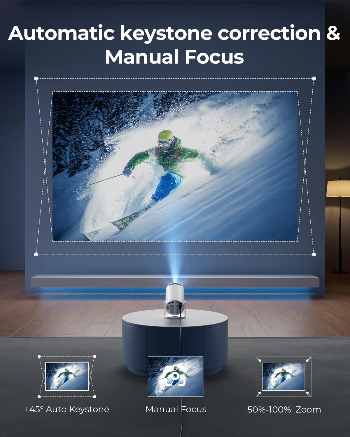 FlashBeam™ 4K Projektor – WiFi 6 & Bluetooth